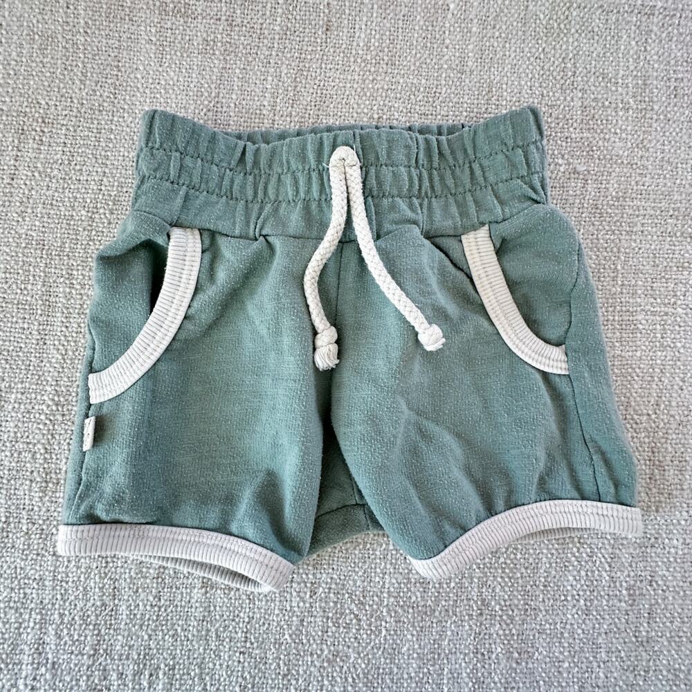 Childhoods Sage Green Track Shorts GUC 2T